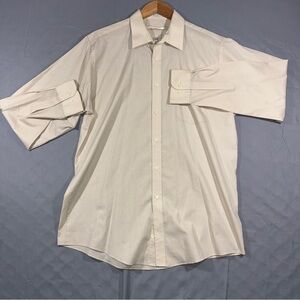Vintage Munsingwear Dress Shirt Mens 16.5 34/35 White Solid Long Sleeve Classic